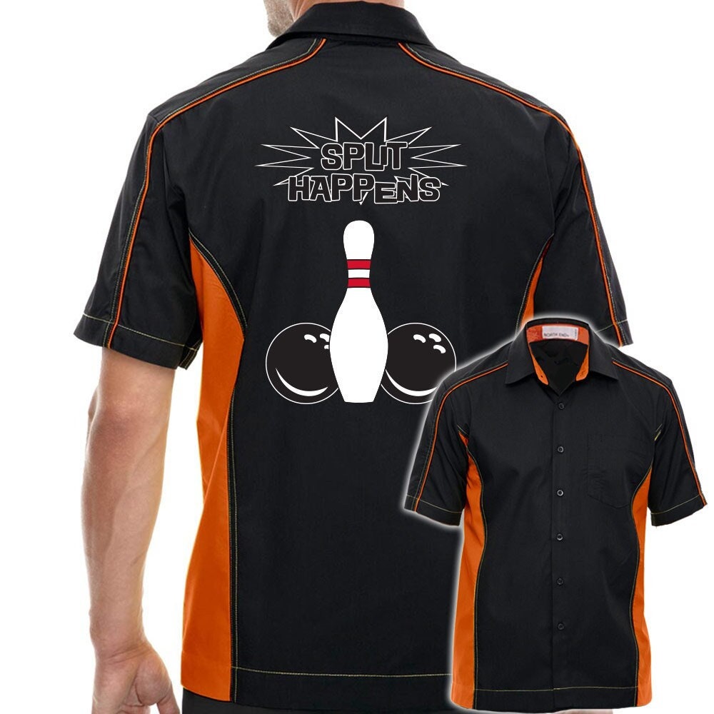 Split Happens Classic Retro Bowling Shirt - The Muckler - Includes Embroidered Name