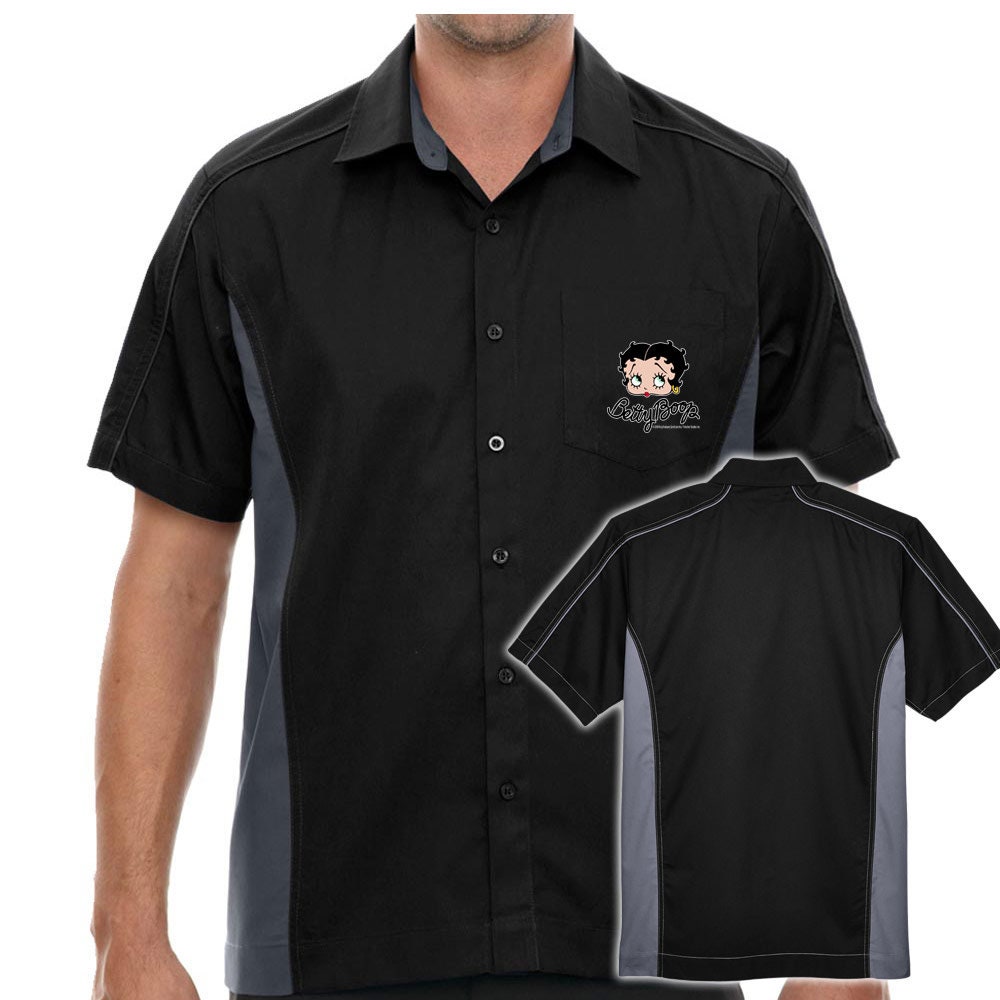 Betty Boop Face Classic Retro Bowling Shirt The Muckler - Includes Embroidered Name