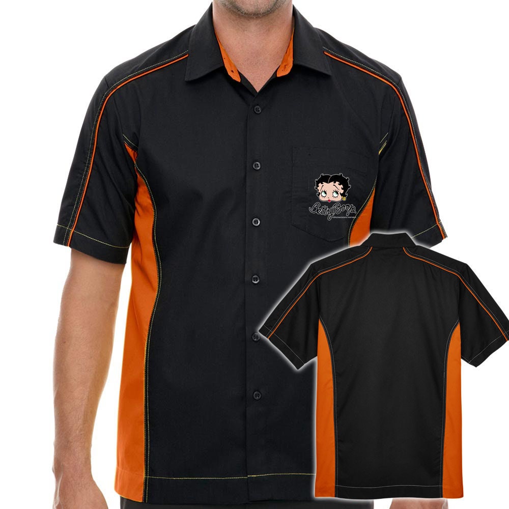 Betty Boop Face Classic Retro Bowling Shirt The Muckler - Includes Embroidered Name