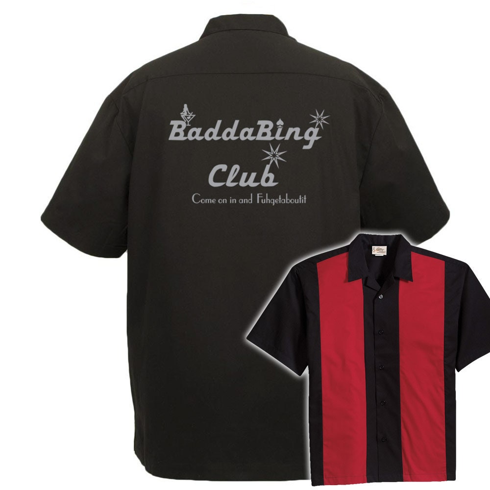 Baddabing Club Classic Retro Bowling Shirt - The Player - Includes Embroidered Name #118