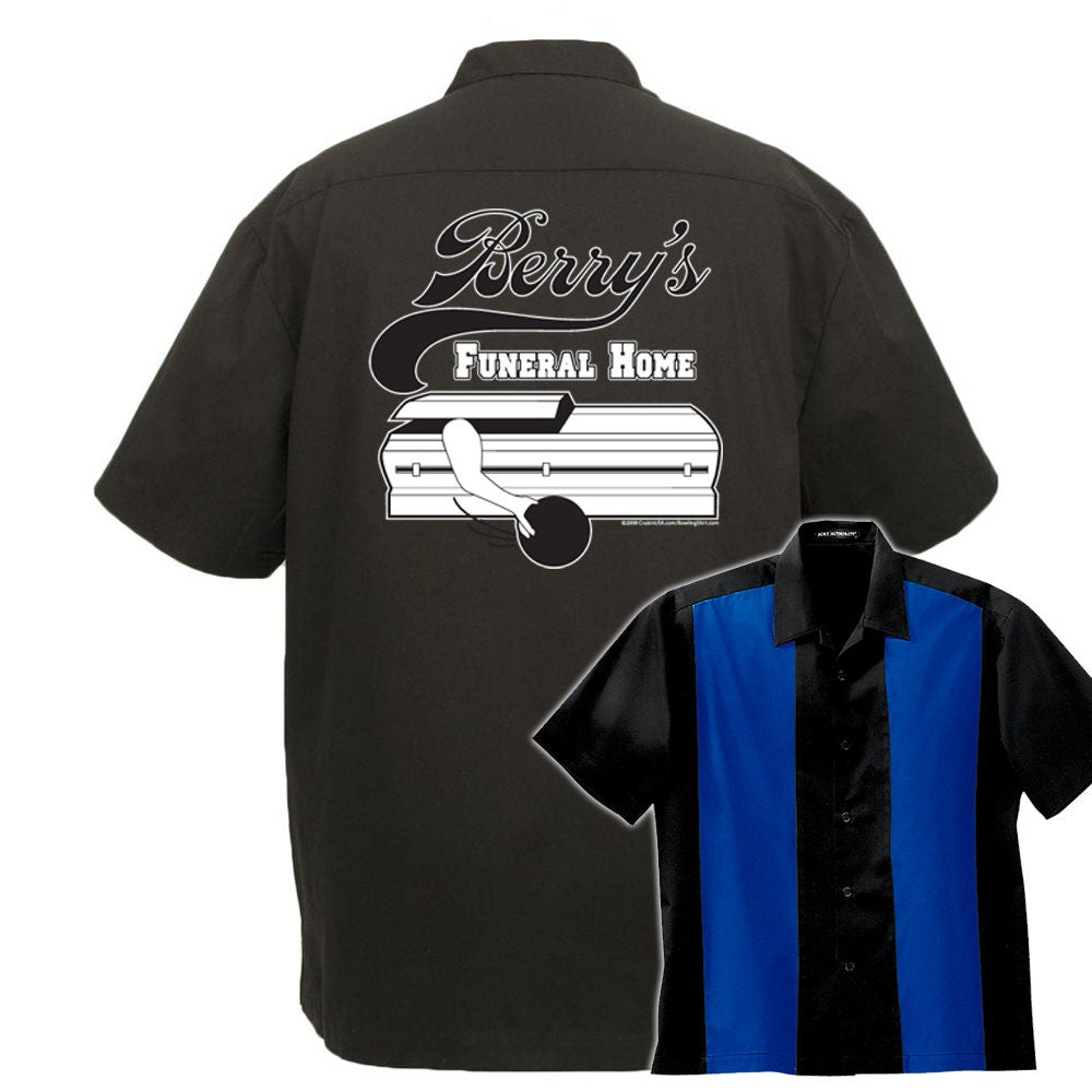 Berrys Funeral Home Classic Retro Bowling Shirt - The Player - Includes Embroidered Name #119
