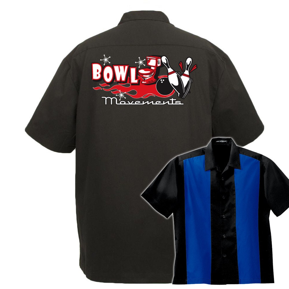 Bowl Movements Classic Retro Bowling Shirt - The Player - Includes Embroidered Name #121