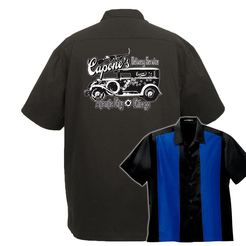 Capone's Delivery Classic Retro Bowling Shirt - The Player - Includes Embroidered Name