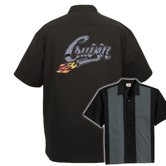 Cruisin' With Flames Classic Retro Bowling Shirt - The Player - Includes Embroidered Name