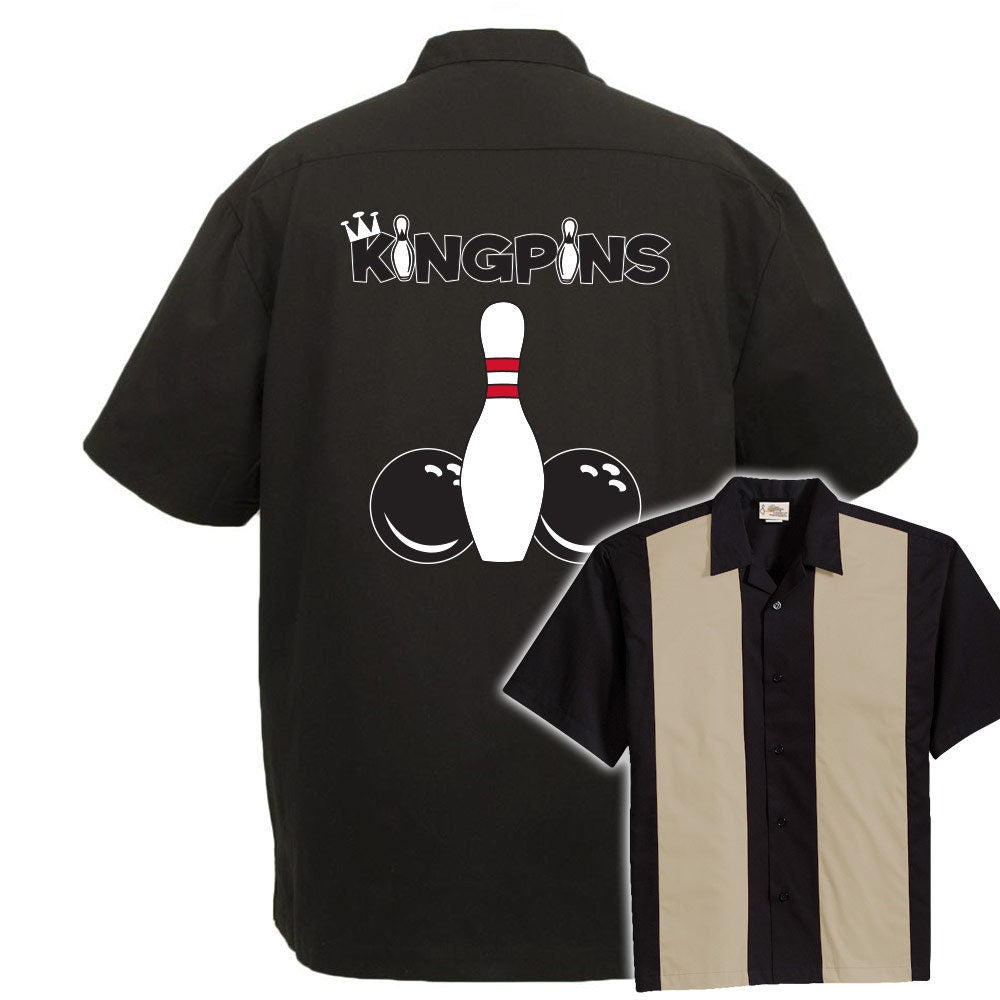 Kingpins Classic Retro Bowling Shirt - The Player - Includes Embroidered Name
