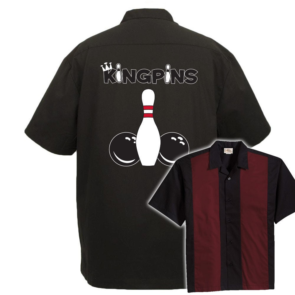 Kingpins Classic Retro Bowling Shirt - The Player - Includes Embroidered Name