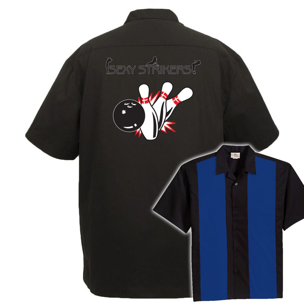 Sexy Strikers Classic Retro Bowling Shirt - The Player - Includes Embroidered Name