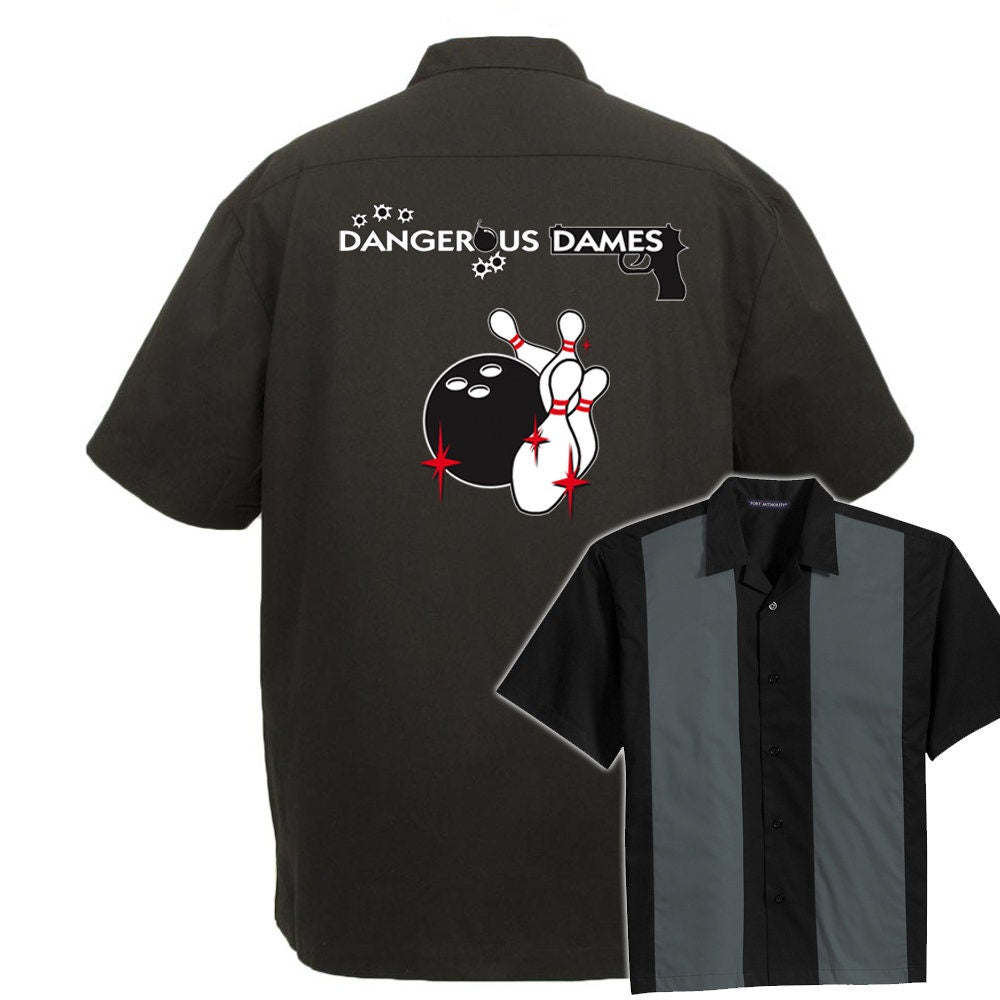 Dangerous Dames Classic Retro Bowling Shirt - The Player - Includes Embroidered Name