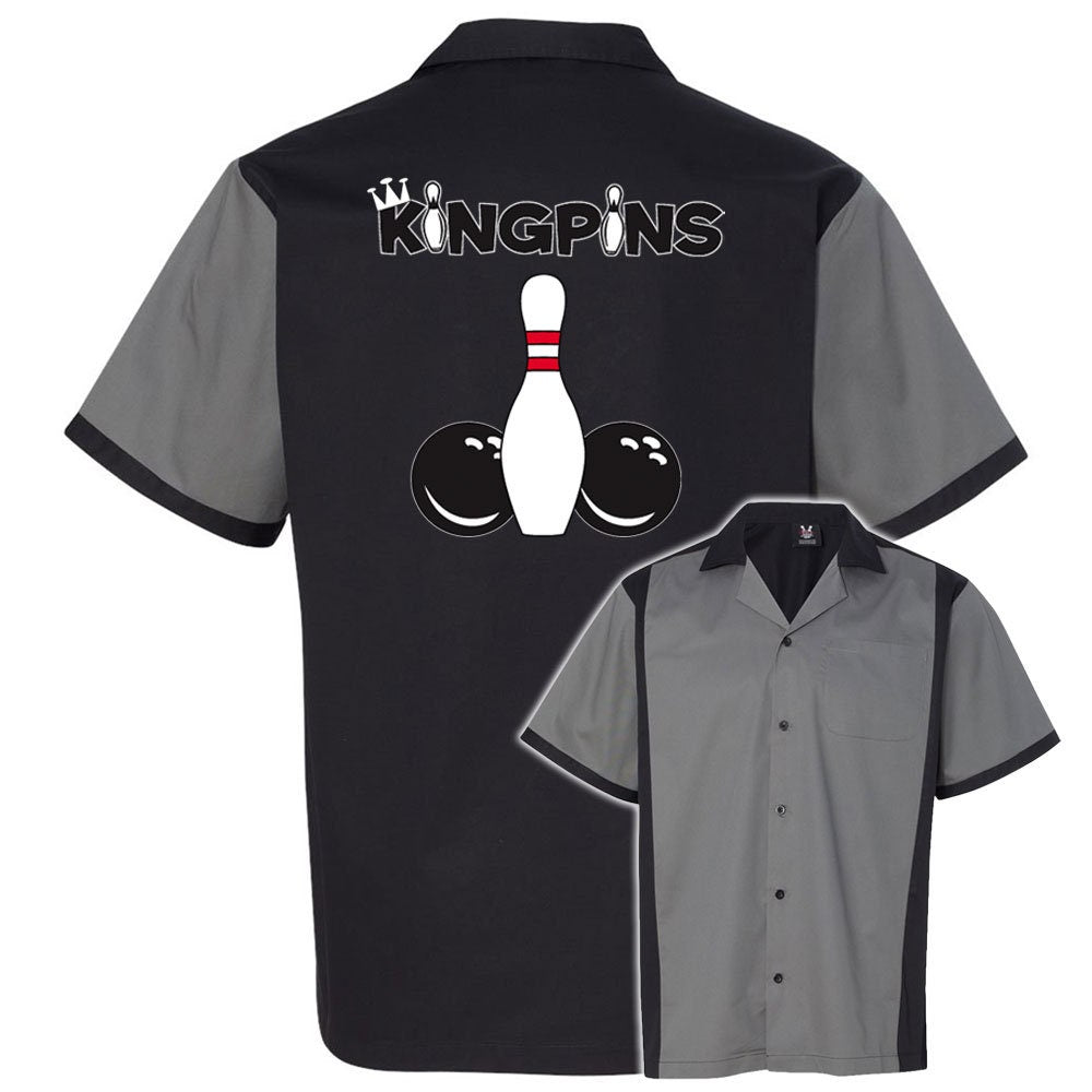 Kingpins Classic Retro Bowling Shirt - Retro Two - Includes Embroidered Name