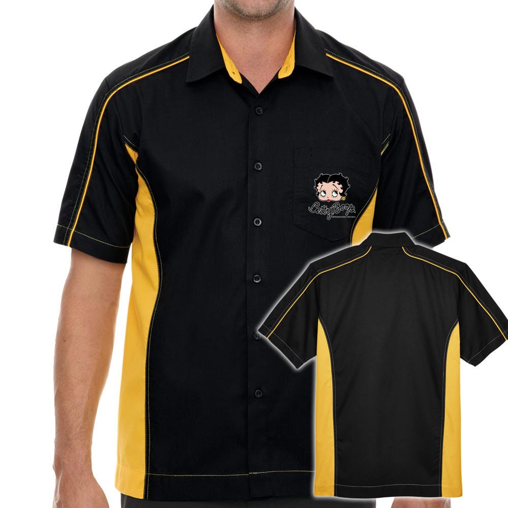 Betty Boop Face Classic Retro Bowling Shirt The Muckler - Includes Embroidered Name