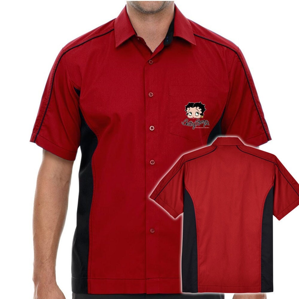 Betty Boop Face Classic Retro Bowling Shirt The Muckler - Includes Embroidered Name