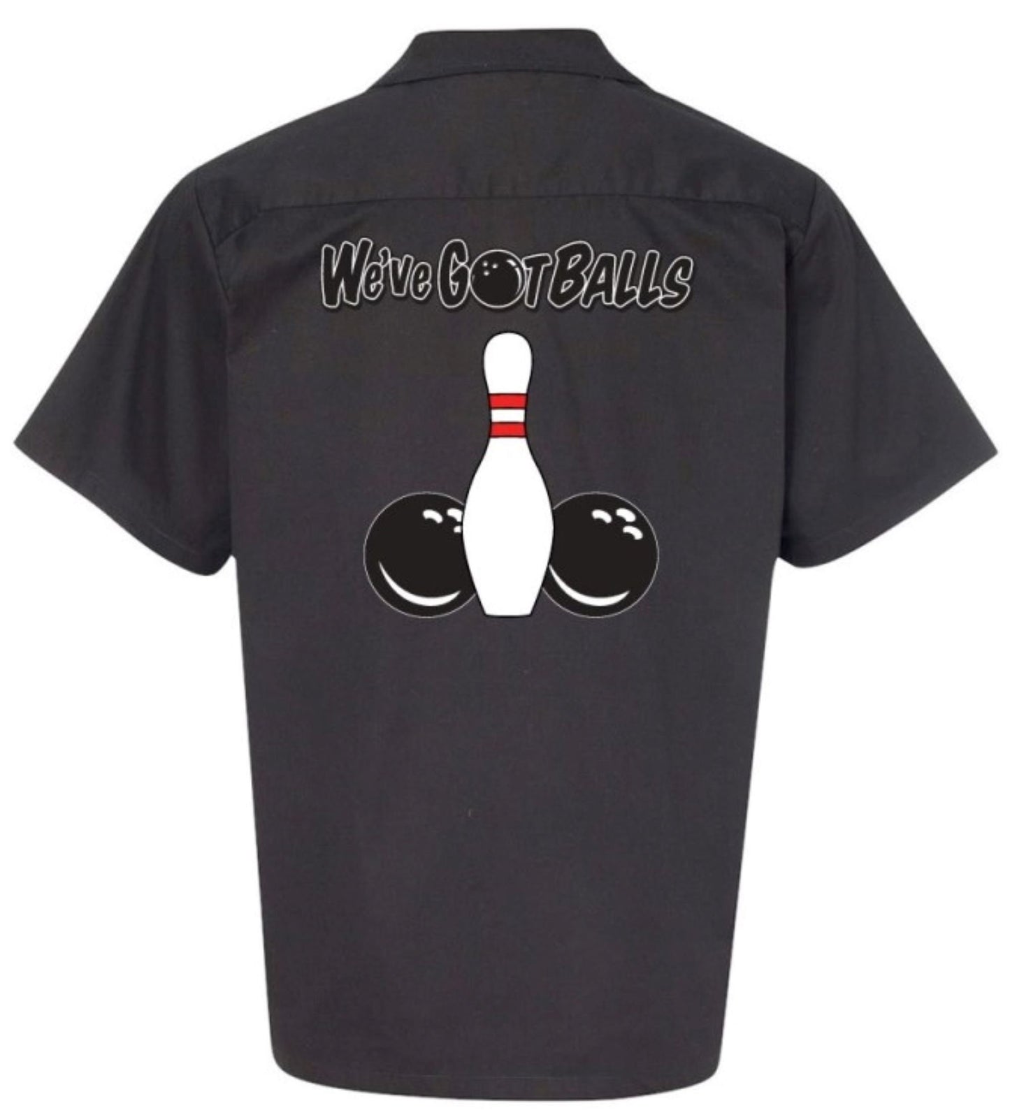 We've Got Balls Classic Retro Bowling Shirt- Vintage Bowler ( Closeout)  - Includes Embroidered Name