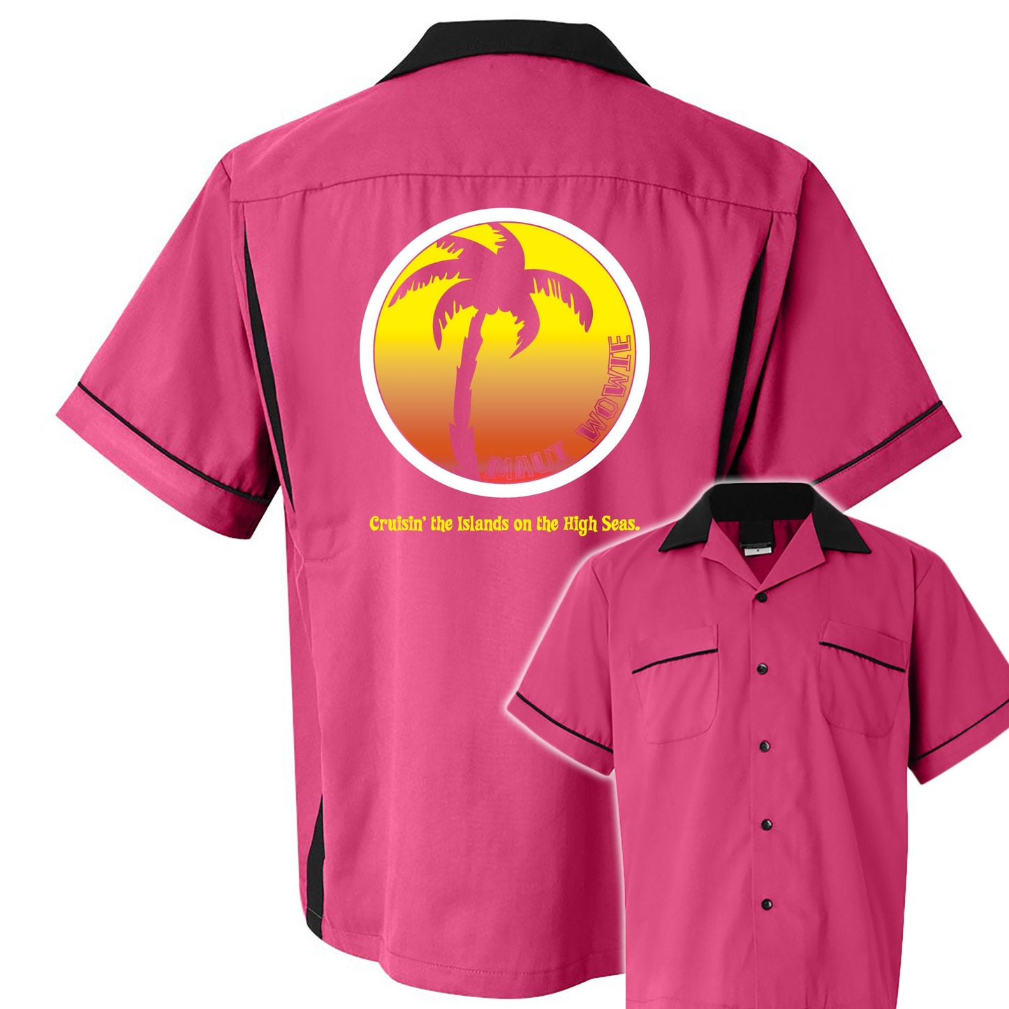 Maui Wowie  Retro Bowling Shirt Classic 2.0 - Includes Embroidered Name Cannabis Fun #133