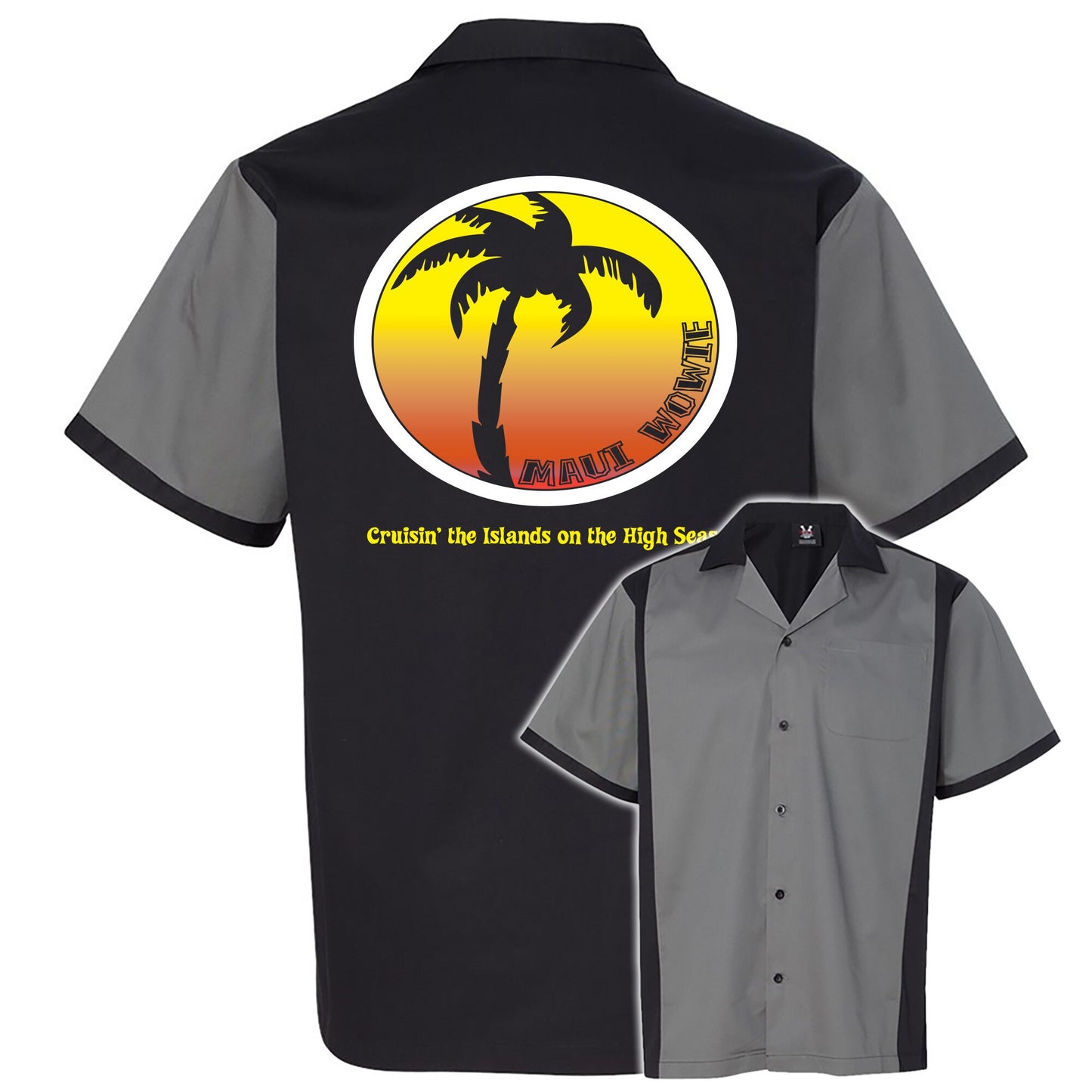 Maui Wowie Retro Bowling Shirt - Retro Two - Includes Embroidered Name Cannabis fun #133
