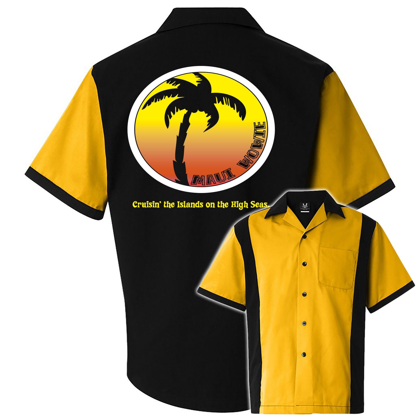 Maui Wowie Retro Bowling Shirt - Retro Two - Includes Embroidered Name Cannabis fun #133