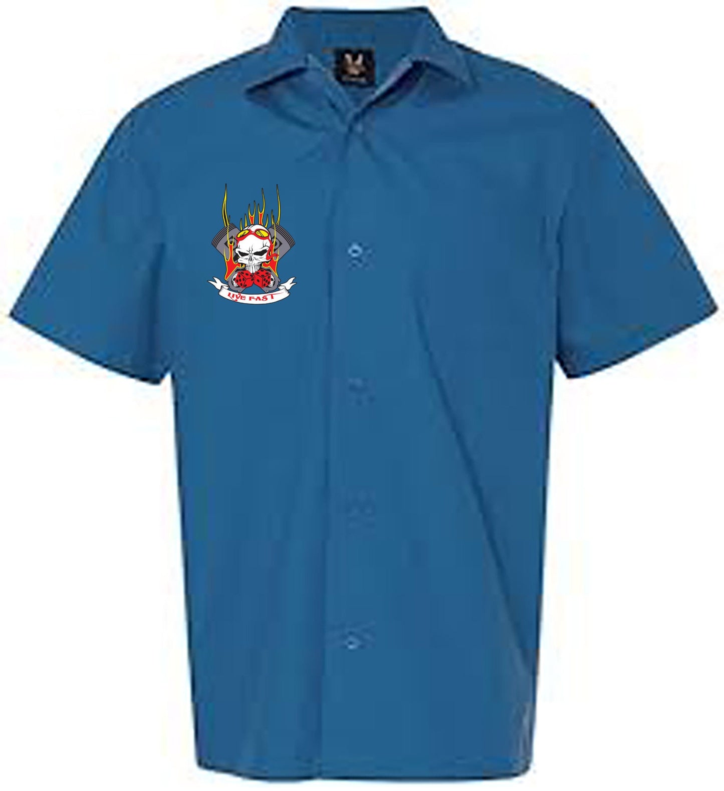 Flaming Pistons Classic Retro Bowling Shirt- Vintage Bowler ( Closeout) in multiple colors  - Includes Embroidered Name #237