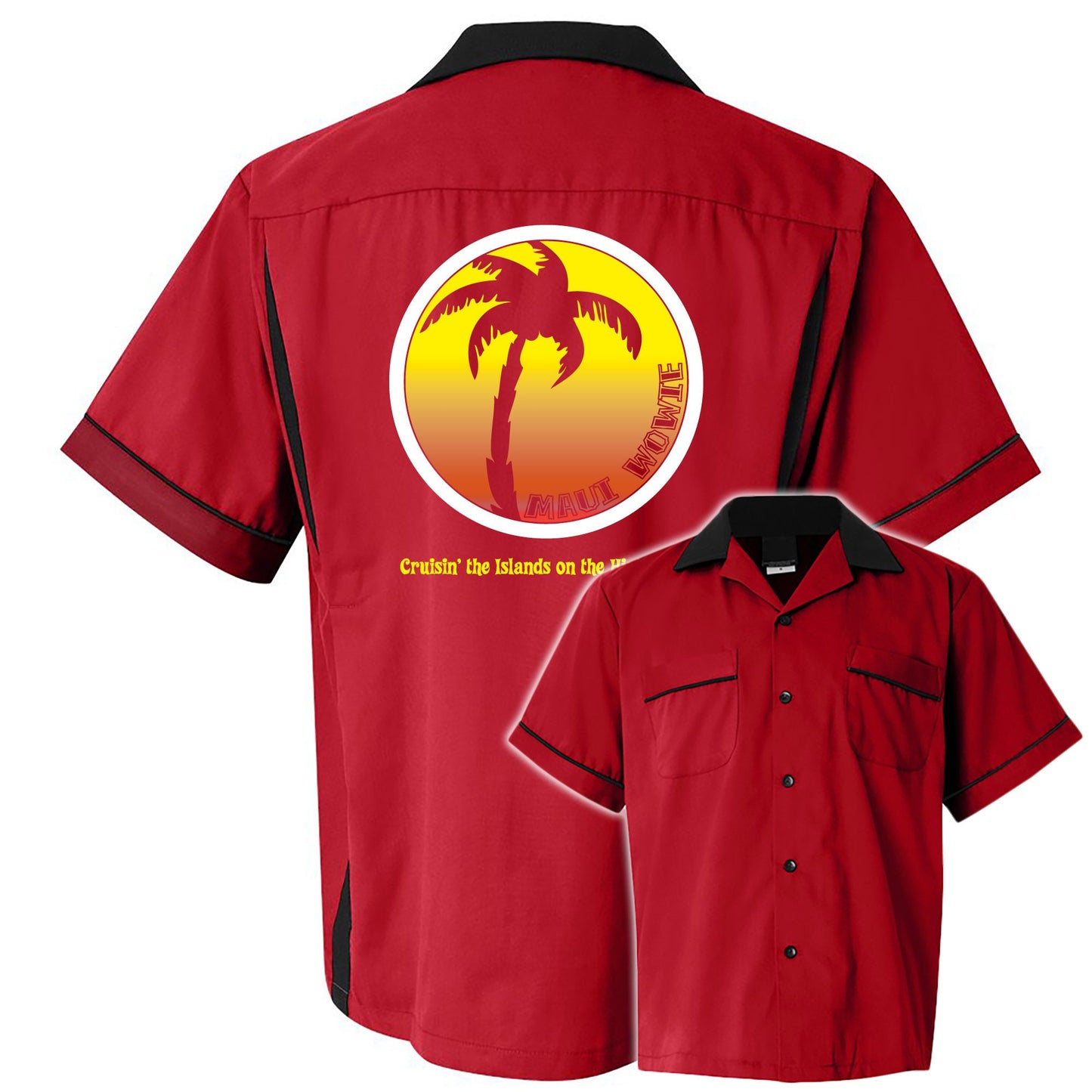 Maui Wowie  Retro Bowling Shirt Classic 2.0 - Includes Embroidered Name Cannabis Fun #133