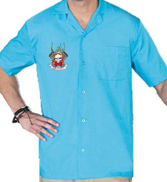 Flaming Pistons Classic Retro Bowling Shirt- Vintage Bowler ( Closeout) in multiple colors  - Includes Embroidered Name #237